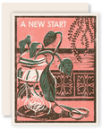 A New Start Letterpress Card