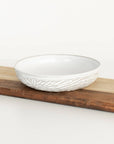 Carved Stoneware Pasta Bowl