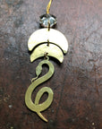 Serpentine Hammered Brass Ornament
