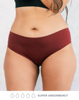 Saalt - Leakproof Seamless Brief - Super: Super / Crimson Rose / L