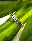 Moon Phase Sterling Silver Ring: 6