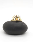Brass Third Eye Ring with Opal Stone