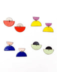 Half Moon Stud Earrings