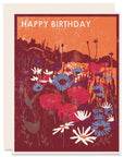 Wildflowers Happy Birthday Card