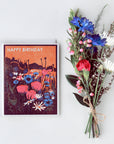 Wildflowers Happy Birthday Card