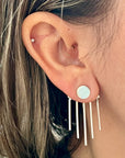 Sterling Silver Sunburst Design Ear Jacket