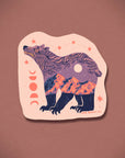 Alpine Glow Bear - Durable & Weatherproof Sticker