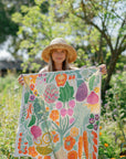 Organic Cotton Tea Towel - Veggie Garden