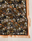 100% Silk Bandana Scarf -Midnight Garden Floral Western Wear