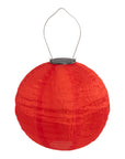 Soji Festival 12" Globe Solar Lantern - Warm Red