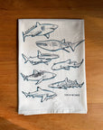 Shark Cotton Screen Printed Tea Towel