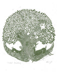 Forest Dwellers riso, tree of life, nature, pagan, woodland