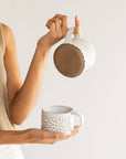 Carved Stoneware Mug
