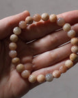 Peach Moonstone Bracelet 6mm - Crystals & Stones