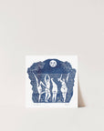 Moondance riso print, moon art, wild swimming, sea theme