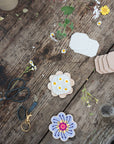 Keyring Flower Press - Pinks & Blues
