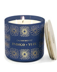 Indigo + Yuzu - 3 Wick Clear Glass Tumbler Soy Candle