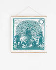 Tend the Earth riso, orchard, grow, apple tree, gardening