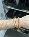 Peach Moonstone Bracelet 6mm - Crystals & Stones