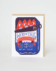 Sardines Friendship Letterpress Greeting Card by Hello!Lucky