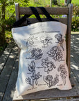 Illustrated Flowers of Washington Tote Bag