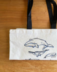 Illustrated Whale Tote Bag