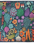 Organic Cotton Tea Towel - Midnight Veggie