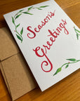 Seasons Greetings Holiday Greeting Card