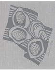 Screen Printed Gray Oysters Sponge Cloth - Stocking Stuffers