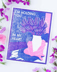 I'm Holding You in My Heart Letterpress Sympathy Card
