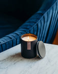 Rose + Peony - Matte Black Tumbler Soy Candle