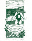 Sea Air card, sea swim, winter swim, coastal, wild swimmer