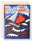 Your Heart is Safe With Me Letterpress Encouragement Card