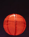 Soji Festival 12" Globe Solar Lantern - Warm Red