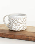 Carved Stoneware Mug