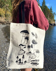 Illustrated Mushroom Tote Bag