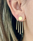 Brass Sunburst Design Ear Jacket