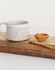 Carved Stoneware Mug