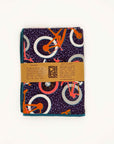 Mountain Bike Tea Towel - Navy Blue, Pink, & Burnt Orange