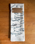 Shark Cotton Screen Printed Tea Towel