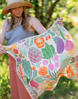 Organic Cotton Tea Towel - Veggie Garden