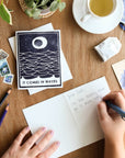 Comes In Waves Sympathy Card - Navy