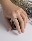 Moon Phase Sterling Silver Ring: 6