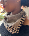 Bandana - Inky Doodles in Black & Chai