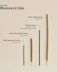 Frankincense Japanese Incense Stick Set - 30 Sticks with Brass Holder