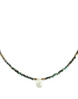 Turquoise Moonstone Droplet Necklace