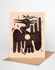 River Moon – Blank Greeting Card with Nature Illustration