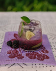 Screen Printed Purple Blackberries Sponge Cloth