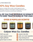 Calyan Wax Co. - Evergreen + Eucalyptus Mini Amber Jar Soy Candle