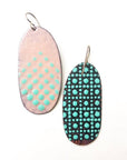 Enamel Oval Earrings